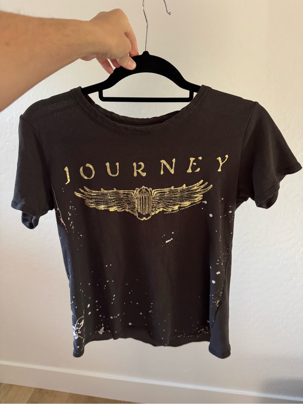 Chaser Black Graphic "Journey" Tee with Gold Print